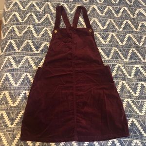 Velvet overall dress